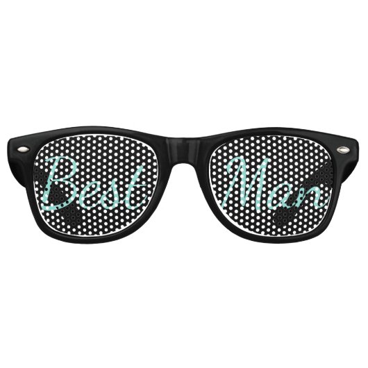 BRIDE Reception Bridal Wedding Party Beste man Retro Zonnebril (Voorkant)