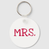 Bride Red Text Mrs. Sleutelhanger (Voorkant)