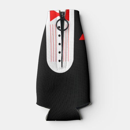 BRIDE Red Tuxedo Weddenschap Flesjeskoeler (Achterkant)