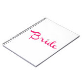 Bride Retro Script Hot Pink Notitieboek (Linkerzijde)