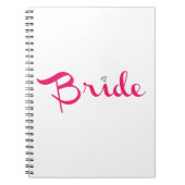 Bride Retro Script Hot Pink Notitieboek (Voorkant)