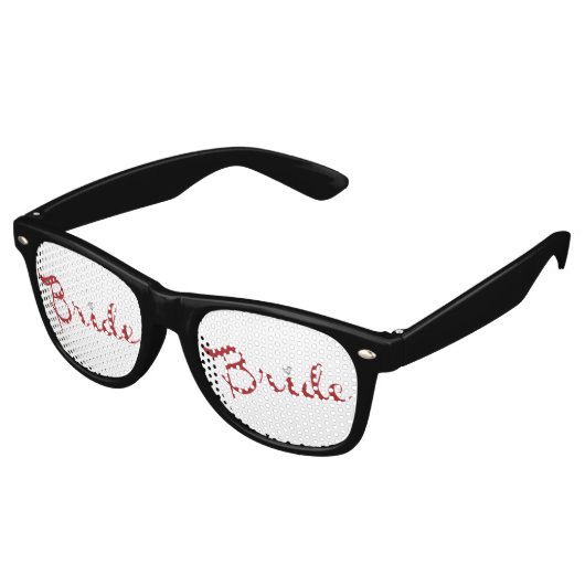 Bride Retro Script Red Zonnebril (Gekanteld)