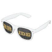 BRIDE retro Shades gold / Fun Party Sunbribril Retro Zonnebril (Gekanteld)