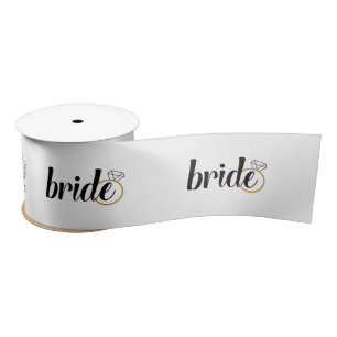 Bride Ribbon - Vrijgezellenfeest, Verloving, bruil Satijnen Lint