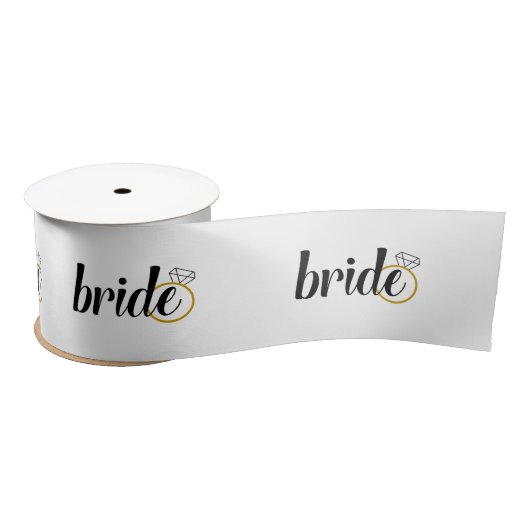 Bride Ribbon - Vrijgezellenfeest, Verloving, bruil Satijnen Lint (Spoel)