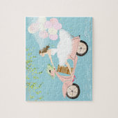 Bride Riding een Scooter Legpuzzel (Verticaal)