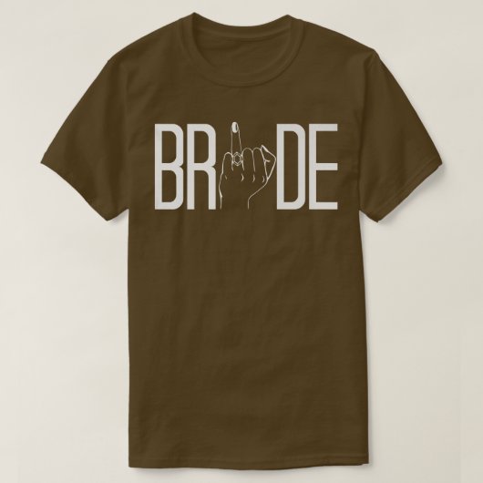 Bride Ring Finger Wedding Bridal Bachelorette T-shirt (Design voorkant)