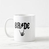Bride Rock N Roll Skeleton Hand Halloween Bachelor Koffiemok (Links)