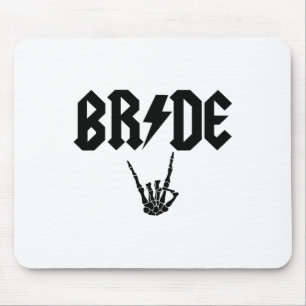 Bride Rock N Roll Skeleton Hand Halloween Bachelor Muismat