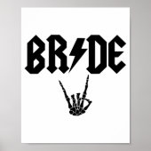 Bride Rock N Roll Skeleton Hand Halloween Bachelor Poster (Voorkant)