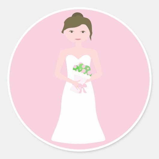 Bride Ronde Sticker (Voorkant)