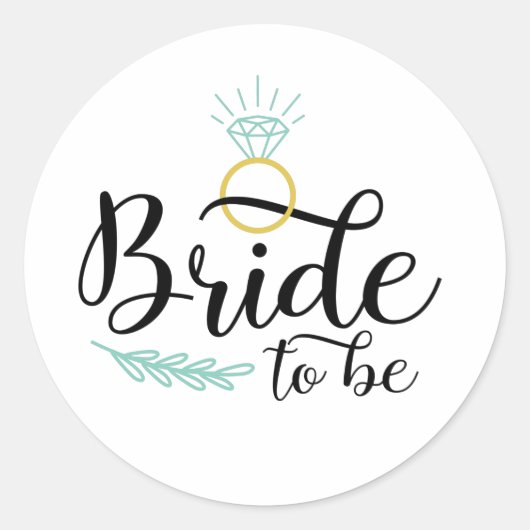 Bride Ronde Sticker (Voorkant)