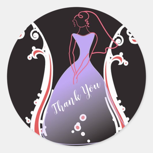 Bride Ronde Sticker (Voorkant)