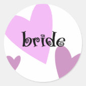 Bride Ronde Sticker (Voorkant)