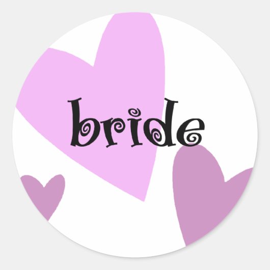 Bride Ronde Sticker (Voorkant)