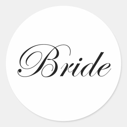 Bride Ronde Sticker (Voorkant)