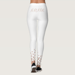 Bride Roos Gold Glitter White Leggings