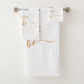 Bride roos goud florale eucalyptus bachelorette bad handdoek (Insitu)