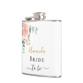 Bride roos goud florale eucalyptus bachelorette heupfles (Links)