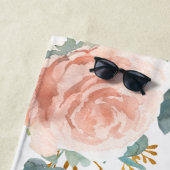 Bride roos goud florale eucalyptus bachelorette strandlaken (In situ)