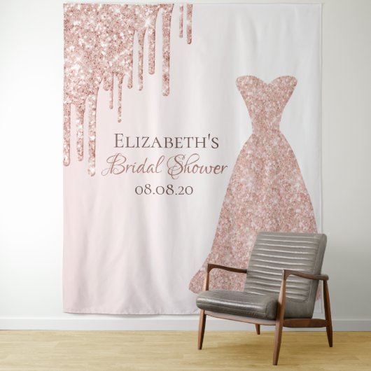 Bride roos goudjurk wandkleed (In situ)