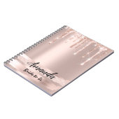 Bride, Roos roze, 16e druppel Roos Notitieboek (Linkerzijde)