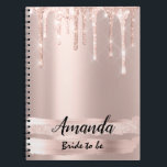 Bride, Roos roze, 16e druppel Roos Notitieboek<br><div class="desc">florenceK luxe collectie</div>