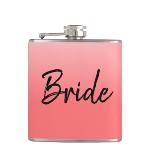 Bride roze en zwart heupfles