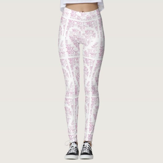 Bride roze hartzakje Yoga Pants Leggings Gym (Voorkant)