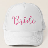 Bride roze script eenvoudig en elegant trucker pet (Voorkant)
