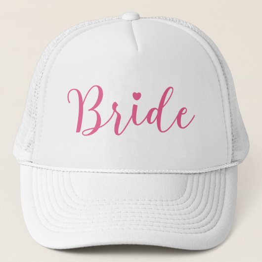 Bride roze script eenvoudig en elegant trucker pet (Voorkant)