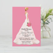  Bride Roze Vrijgezellenfeest Kaart (Staand voorkant)