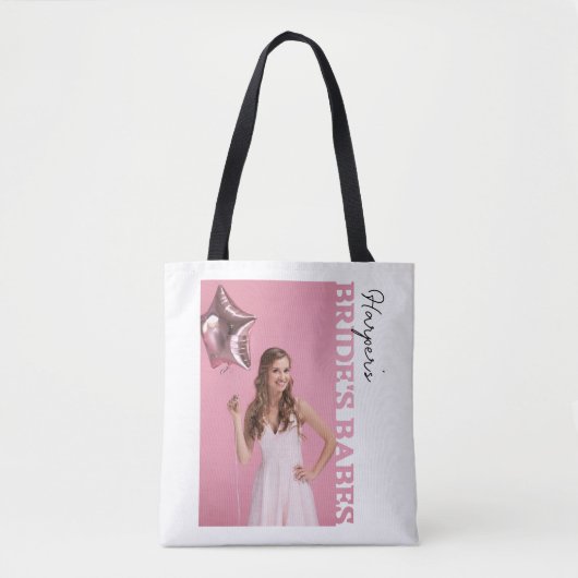 Bride’s Babes Photo | Personalised Hen Party Tote Bag (Voorkant)
