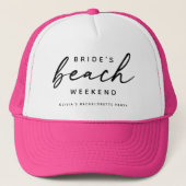 Bride’s Beach Weekend | Bachelorette Coastal Party Trucker Pet (Voorkant)