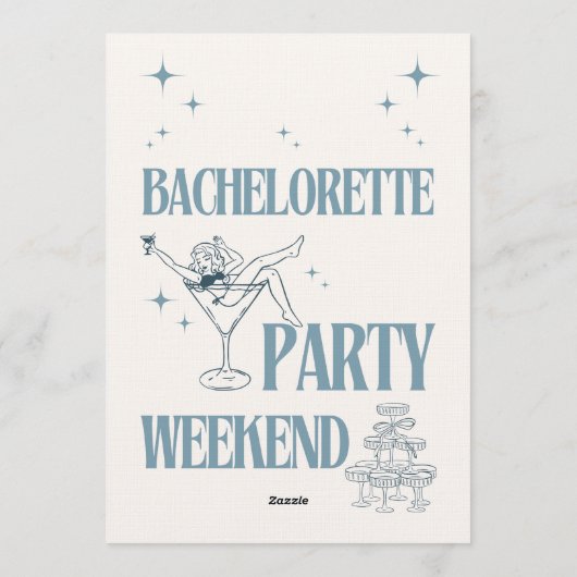 Bride’s Last Adventure – Bachelorette Weekend Fun Kaart (Achterkant)