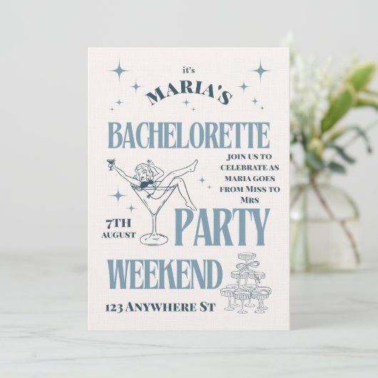 Bride’s Last Adventure – Bachelorette Weekend Fun Kaart (Staand voorkant)