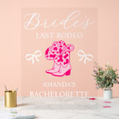 Bride’s Last Rodeo Personalized Bachelorette Party Acryl Bord (Huwelijk)