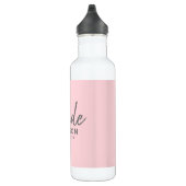 Bride Script Blush roze Vastgesteld Gepersonalisee Waterfles (Rechts)