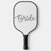 Bride Script Diamond Modern Trendy Pickleball Paddle (Voorkant)