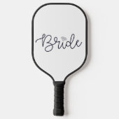 Bride Script Diamond Modern Trendy Pickleball Paddle (Achterkant)