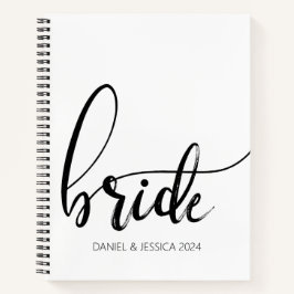 Bride Script Elegant minimalistisch bruiloft Notit Notitieboek