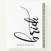 Bride Script Elegant minimalistisch bruiloft Notit Notitieboek (Achterkant)