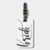 Bride Script Elegant minimalistische namen Bagagel Bagagelabel (Voorkant verticaal)