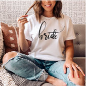 Bride Script Elegant Minimalistische Namen T-shirt