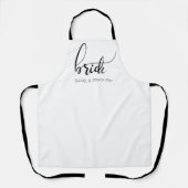 Bride Script minimalistische namen Keuken Schort (Voorkant)