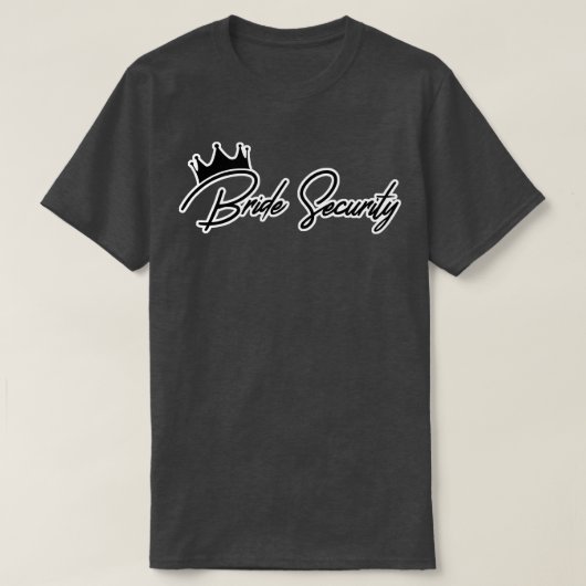 Bride Security Bruids Bewaker JGA Meisjes Avond 4 T-shirt (Design voorkant)