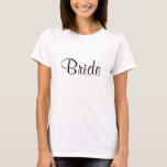 Bride Shirt<br><div class="desc">Bride Shirt White en Black</div>