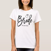 Bride Shirt For Bachelorette Party With Date (Voorkant)