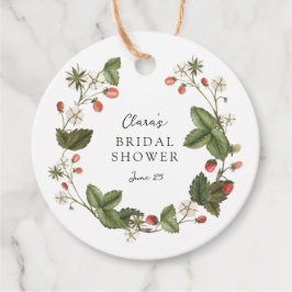 Bride Shower met Wilde Aardbeien Bedankjes Labels