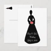 Bride Silhouette Briefkaart (Voorkant / Achterkant)